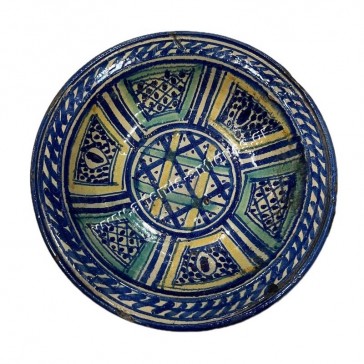 Moroccon Bowl Plate 19th Century