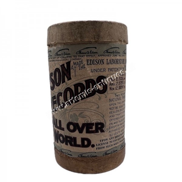 Edison Black Wax Cylinder Record