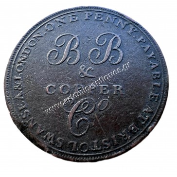 1 Penny 1811 Somerset - Bristol / Brass and Copper Company Μάρκα Ηνωμένο Βασίλειο 2