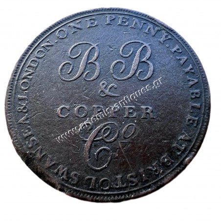 1 Penny 1811 Somerset - Bristol / Brass and Copper Company Μάρκα Ηνωμένο Βασίλειο