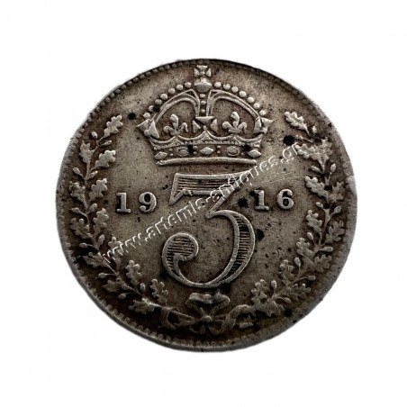 3 Pence 1916 George V United Kingdom