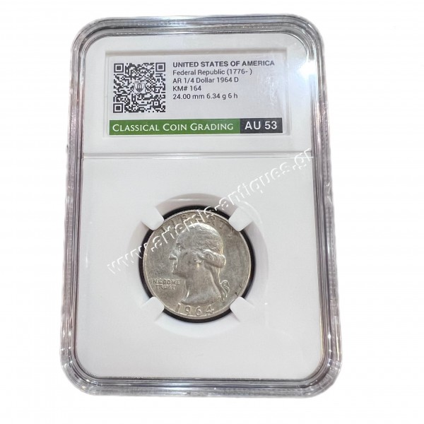 1/4 Dollar 1964 D CCG AU53