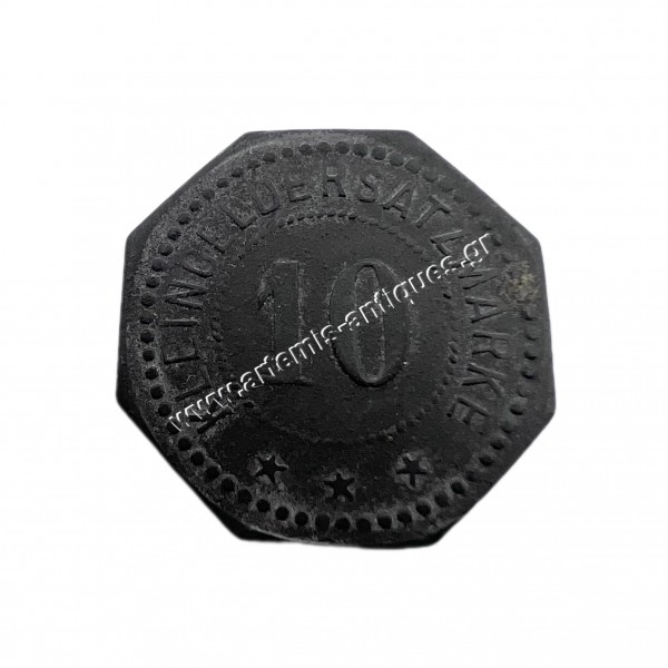 10 Pfennig , Schlierbach Wächtersbacher Steingutfabrik G.m.b.H Ιδιωτική Κοπή Hessen-Nassau Γερμανία