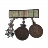 Greek Ribbon Bar of 3 Miniature Medals Balkan Wars