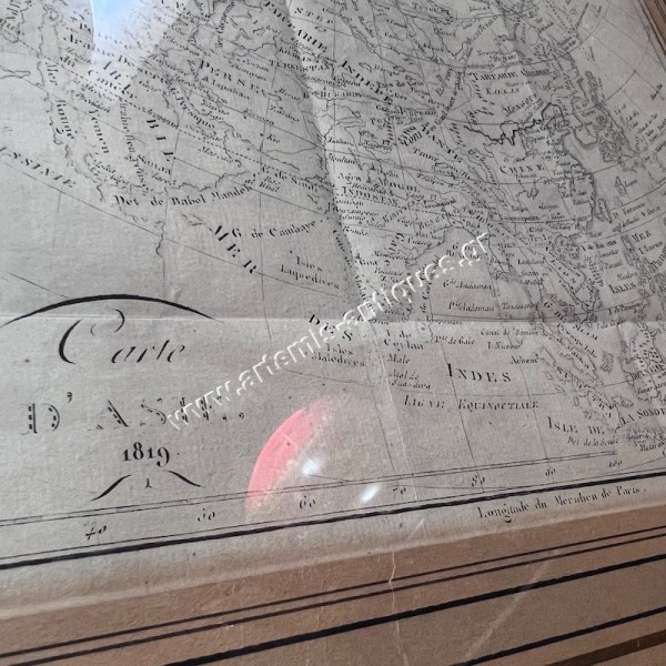 Carte d' Asie 1819 Gravure