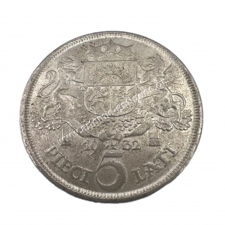 5 Lati 1932 Latvia Key Date