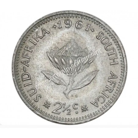 2 1/2 Cents 1961 Νότιος Αφρική CCG MS60