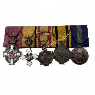 Greek Bar of 5 Medals WW2