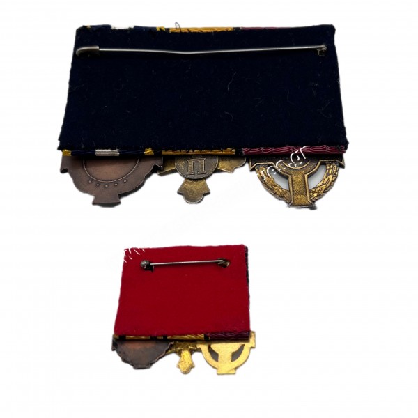 Greek Bars of 3 Medals and 3 Miniature Medals