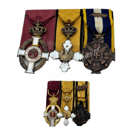 Greek Bars of 3 Medals and 3 Miniature Medals