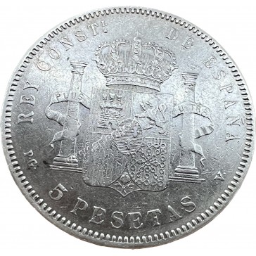 5 Pesetas 1896 Alfonso XIII Spain 2