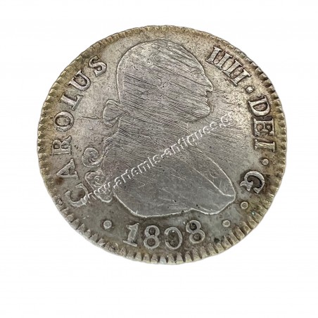 2 Reales 1808 SCN Carlos IV Ισπανία