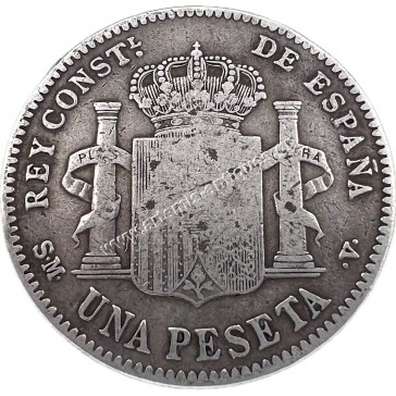1 Peseta 1900 Alfonso XIII Spain 2