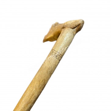 Corfu Olive Wood Horse Carved Cane 2