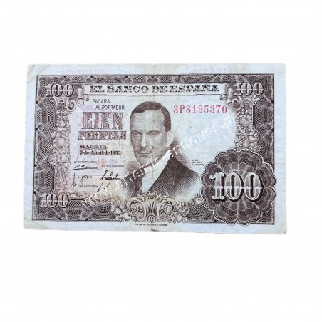 100 Pesetas 1953 Ισπανία