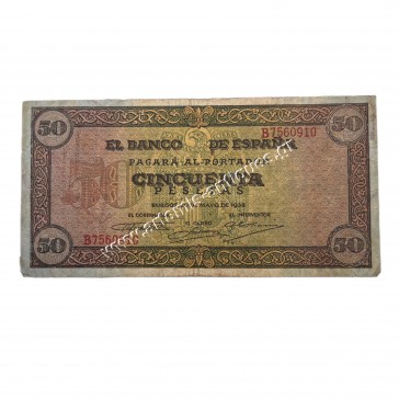 50 Pesetas 1938 Ισπανία