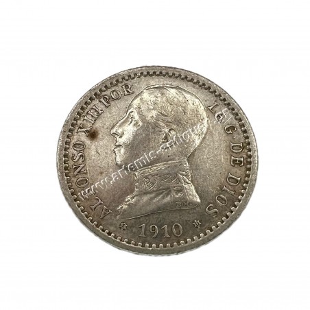 50 Centimos 1910 Alfonso XIII Spain