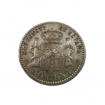 50 Centimos 1910 Alfonso XIII Ισπανία 2