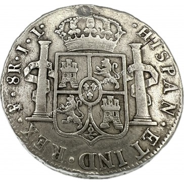 8 Reales 1825 JL Medal Rotation Ferdinando VII Bolivia 2