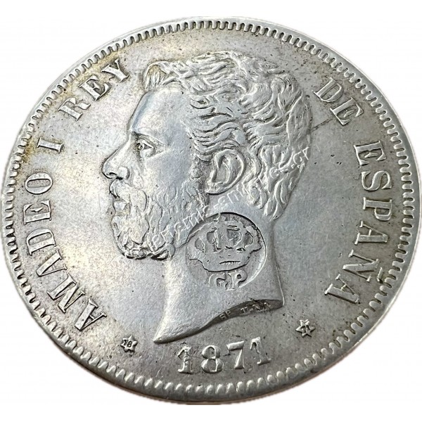 1200 Reis 1887 Luiz I με σφραγίδα GP Αζόρες Πορτογαλία