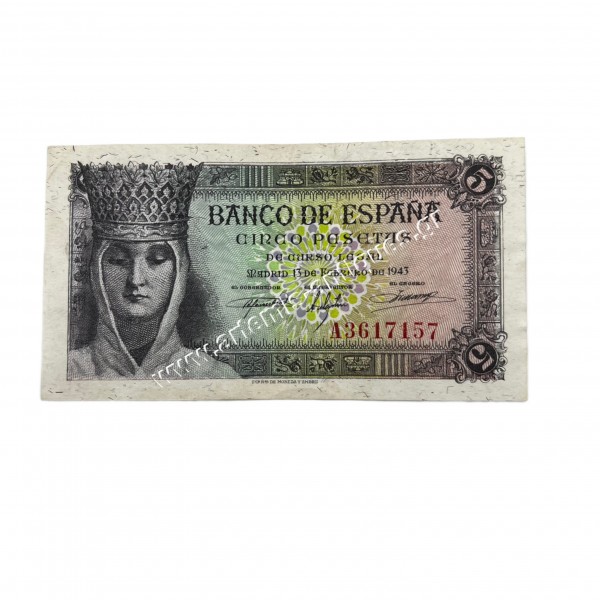 5 Pesetas 1943 Spain