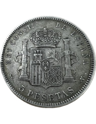 5 Pesetas 1898 Alfonso XIII Spain
