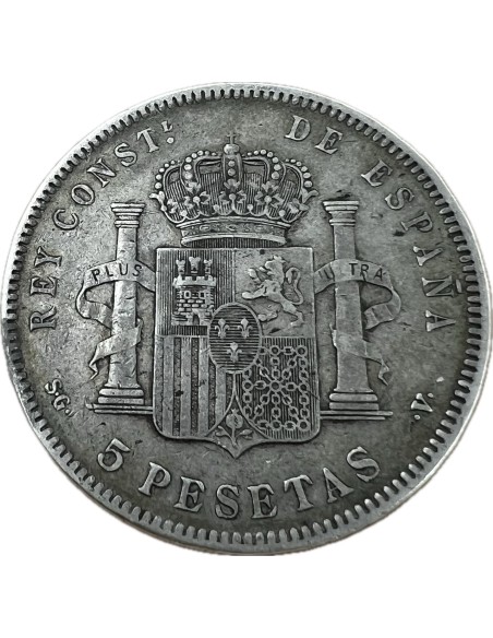 5 Pesetas 1898 Alfonso XIII Spain
