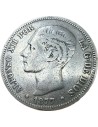 5 Pesetas 1877 Alfonso XII Ισπανία