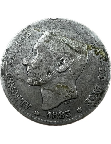 1 Peseta 1883 Alfonso XII Ισπανία