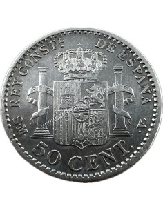 50 Centimos 1904 (04) SMV Alfonso XIII Spain 2