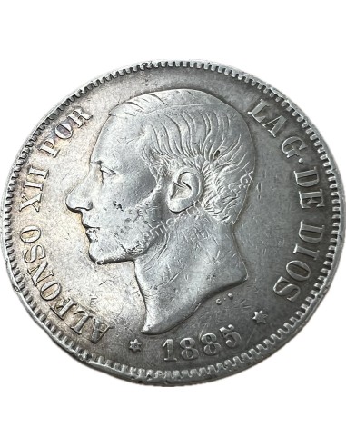 5 Pesetas 1885 (87) MSM Alfonso XII Ισπανία