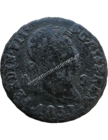 2 Maravedis 1833 Fernando VII Σεγκόβια Ισπανία