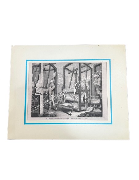 Clothier's Looms in the Eighteenth Century (From Hogarth's Industry and Idleness)