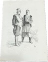 Mainotes et Habitants de Sparte , Dessin de A. de Curzon d'apres nature , Γκραβούρα 19ου Αιώνα