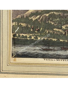 Vista di Mitylin Engraving 18th Century 2
