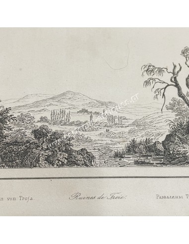 Ruines de Troie Engraving 19th century