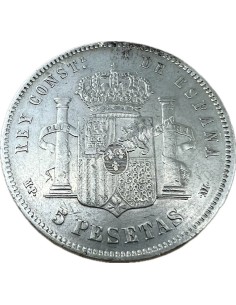 5 Pesetas 1888 (88) Alfonso XIII Spain 2