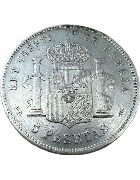 5 Pesetas 1888 (88) Alfonso XIII Ισπανία