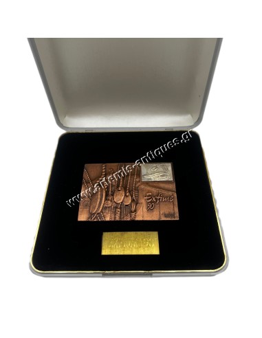 Mediterranean Philatelic Exhibition Barcelona 1990 Silver Bronze Plaque Awarded
