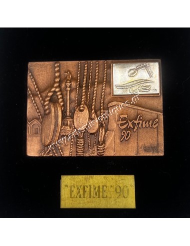 Mediterranean Philatelic Exhibition Barcelona 1990 Silver Bronze Plaque Awarded