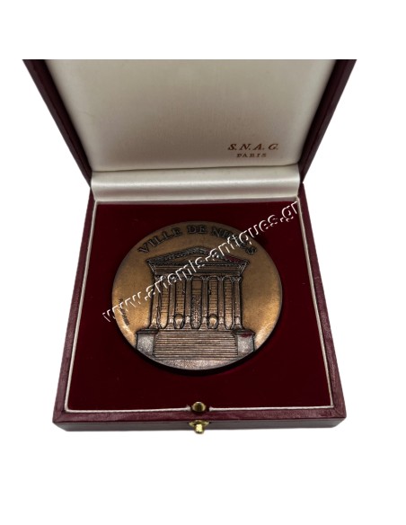 Ville de Nimes Μπρούτζινο Μετάλλιο 1940-1950 του R. B. Baron