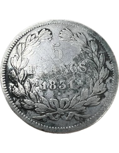 5 Francs 1831 B Louis Philippe I Γαλλία