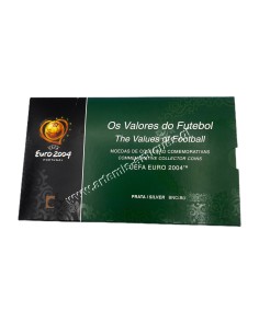 Commemorative Collector Coins The Values of Football  Silver BU UEFA EURO 2004 Portugal