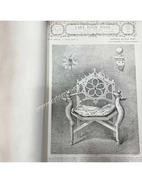 L'art Pour Tous Encyclopedie de l'art industriel et décoratif Claude Sauvageot  1883