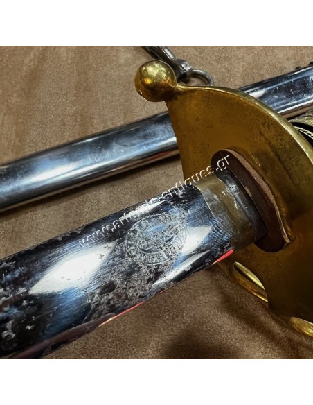 Regime of the Colonels Greek Artillery Sword F.W. Holler Solingen