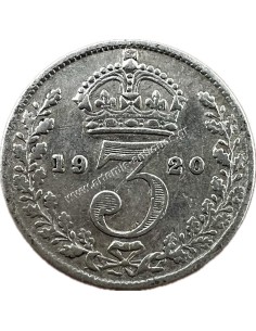 3 Pence 1920 George V United Kingdom 2