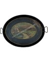 Hand-Painted Metallic Tray 19th century