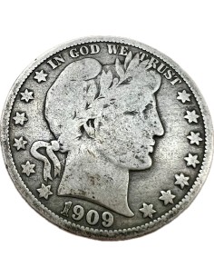 1/2 Dollar 1909 O Barber Half Dollar