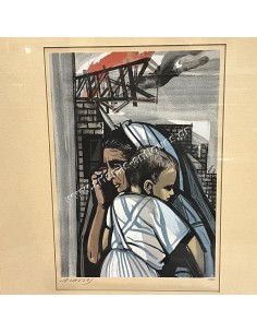 "Εισβολή" του Α. Τάσσου , Μεταξοτυπία 148/200 2
