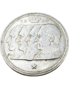 100 Francs 1948 Leopold III Kings French Text Βέλγιο